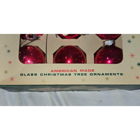 Shiny Brite Mercury Glass 72 Ornaments Pink Fuchsia Pastel Original Box 1960s - Picture 7 of 16